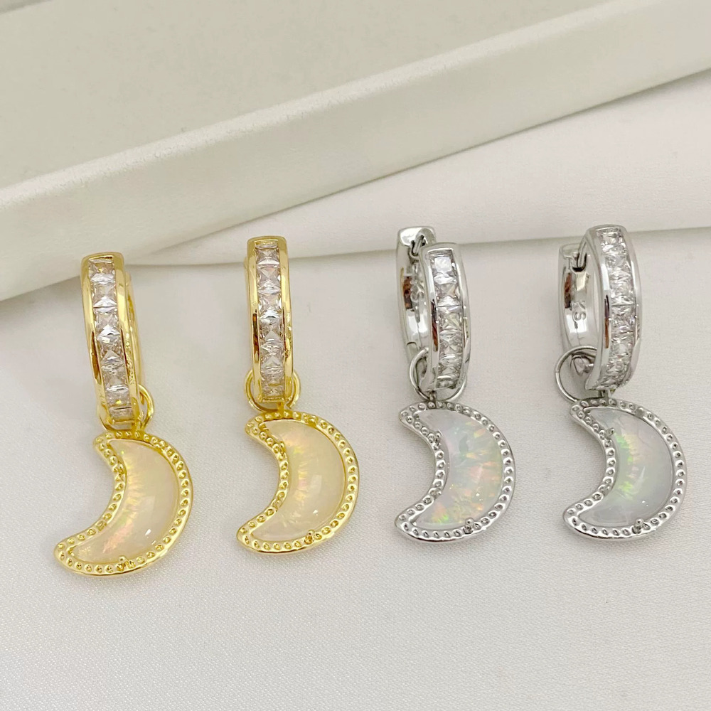 Kendra Scott Moon Shape Earrings with Design